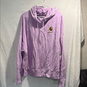 Carhartt Lavender Pullover Hoodie with Chest Patch